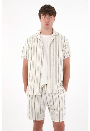 Tennis Bermuda Clásica De Diseño A Rayas Para Hombre