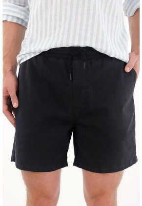 Tennis Bermuda En Dril Negra Para Hombre