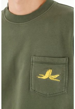 Buzo Unisex Verde Con Bolsillo De Parche