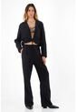 Tennis Chaqueta Con Sesgo En Ruedo Negra Para Mujer de Tennis