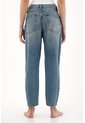 Tennis Jean Mom De Tiro Alto Crop Azul Para Mujer de Tennis