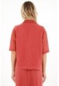 Camisa Roja Tipo Bowling Para Mujer de Tennis