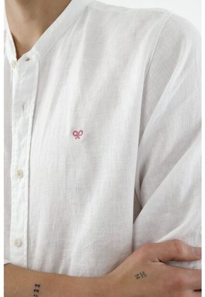 Camisa Blanca Cuello Neru Para Hombre