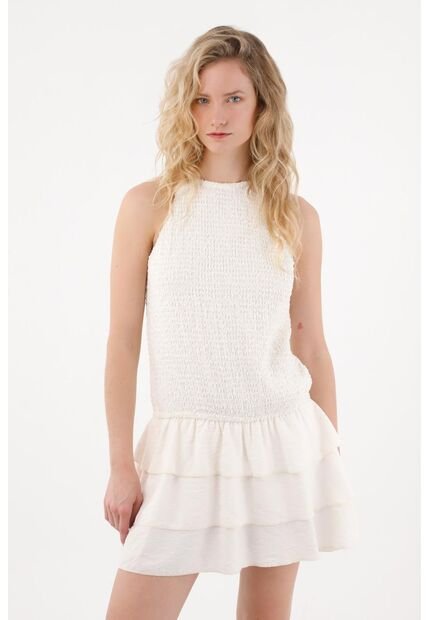 Tennis Vestido Corto Con Cuello Alto Para Mujer