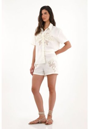 Tennis Camisa Crop Con Detalles De Encaje Crudo Para Mujer