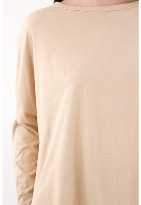Tennis Camiseta Manga Larga Café Con Acabado Suave Para Mujer
