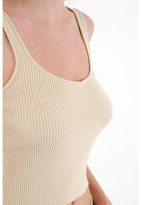 Tennis Camiseta Tejida Café Para Mujer