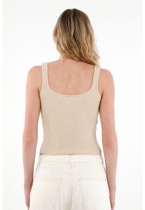 Tennis Camiseta Tejida Café Para Mujer