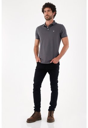 Tennis Jean Super Skinny Negro Para Hombre