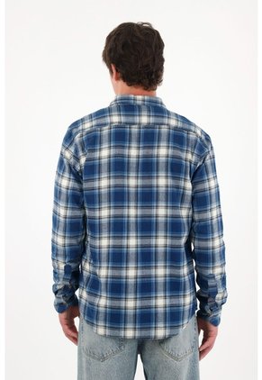 Tennis Camisa Manga Larga Con Diseño A Cuadros Para Hombre