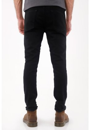 Tennis Jean Super Skinny Negro Para Hombre