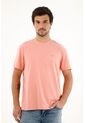 Camiseta Naranja Con Raqueta Estampada Para Hombre de Tennis