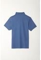 Tennis Polo Azul Lycra-Algodón Para Hombre de Tennis