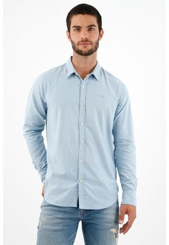Camisa Clásica Gris Para Hombre Tennis