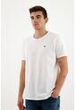 Camiseta Blanca Manga Corta Para Hombre de Tennis