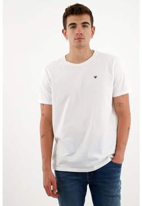 Camiseta Blanca Manga Corta Para Hombre