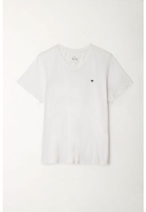 Tennis Camiseta Blanca Cuello En V Para Hombre