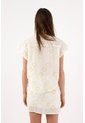Tennis Camisa Sin Mangas Relajadas Con Bordado Floral Blanco Para Mujer de Tennis