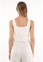 Tennis Camisa Crop En 100% Lino Crudo Para Mujer de Tennis