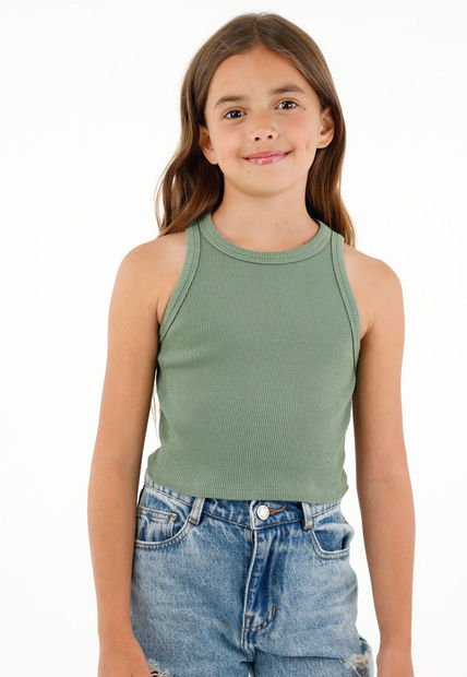 Camiseta Verde Tipo Esqueleto Para Niña