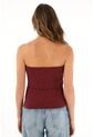 Camiseta Strapless Roja Con Escote Elástico Para Mujer de Tennis