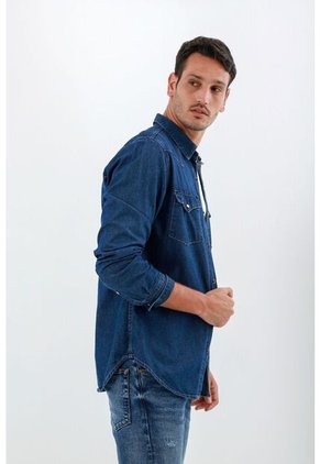 Camisa Azul Para Hombre