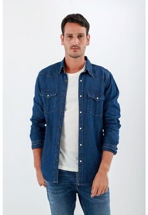 Camisa Azul Para Hombre