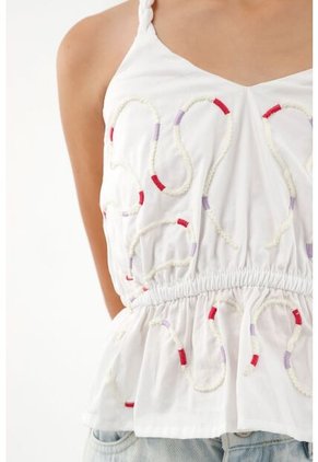 Camisa De Tiras Blanca Para Niña