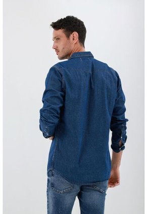 Camisa Azul Para Hombre