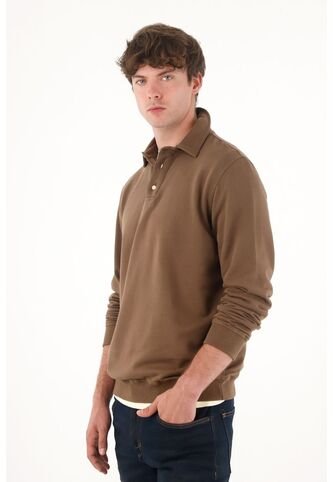 Tennis Buzo Tipo Polo Café Para Hombre Tennis