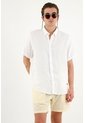 Bermuda Amarilla Con Mini Banana Bordada Para Hombre de Tennis