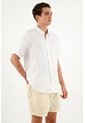 Bermuda Amarilla Con Mini Banana Bordada Para Hombre de Tennis