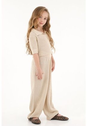 Pantalón Tejido Crudo Para Niña