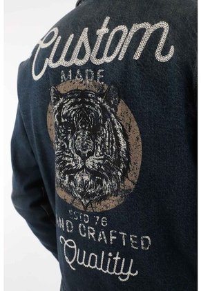 Tennis Chaqueta En Denim Estampada Para Hombre