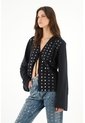 Tennis Buzo Con Taches Decorativos Negro Para Mujer de Tennis
