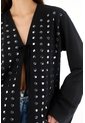 Tennis Buzo Con Taches Decorativos Negro Para Mujer de Tennis