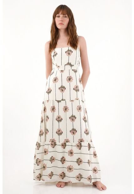 Vestido Largo Con Estampado Floral Para Mujer
