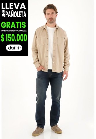 Tennis Jean Recto Con Efecto Resinado Azul Para Hombre Tennis
