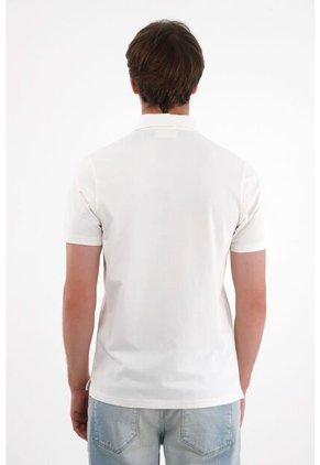 Tennis Polo Con Raqueta Bordada Crudo Para Hombre