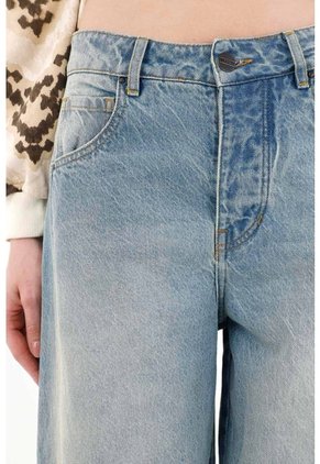 Tennis Jean Horseshoe Tiro Bajo Azul De Silueta Amplia Para Mujer