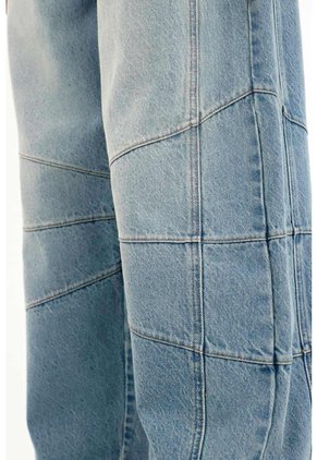 Tennis Jean Horseshoe Tiro Bajo Azul De Silueta Amplia Para Mujer