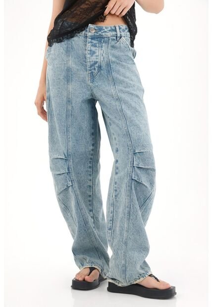 Tennis Jean Horseshoe De Tiro Bajo Azul Claro Para Mujer