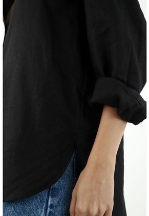 Camisa Negra Manga Larga Para Mujer