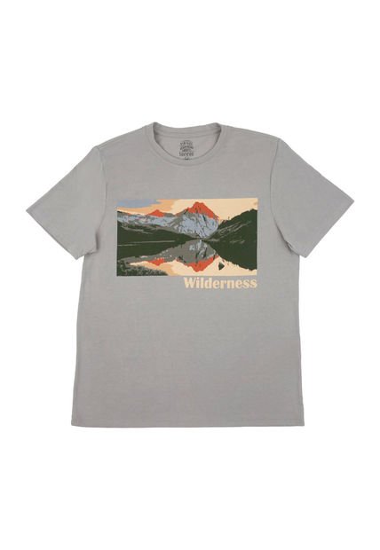 Camiseta Gris Estampada Para Hombre
