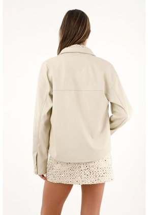 Tennis Chaqueta En Cuero Sintético Crudo Para Mujer