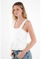 Tennis Camisa Crudo Con Bordado De Flores A Tono Para Mujer de Tennis