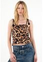 Tennis Camisa Crop En Animal Print Para Mujer de Tennis