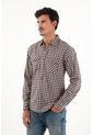 Tennis Camisa Leñadora Con Botones En Madera Café Para Hombre de Tennis