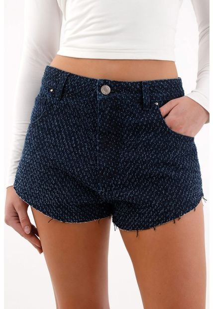 Bermuda En Algodón 100% Azul Para Mujer