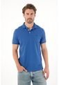 Tennis Polo En Tela Piqué Licra Azul Para Hombre de Tennis